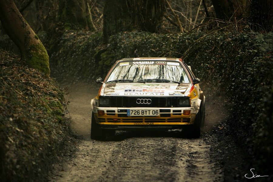 can't go wrong with the Audi Quattro photo from the flickr page of Stijn