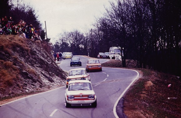Hillclimb Rheingau 1973 a buncha NSU TTs